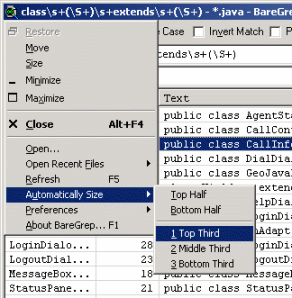 Standard Bare Metal Software window placement options