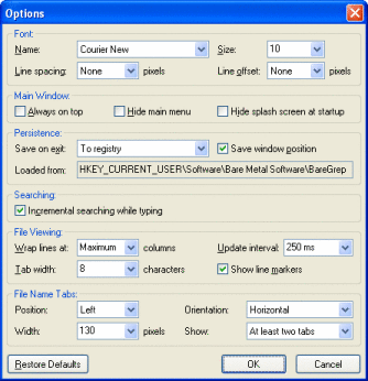 Flexible configuration options and storage