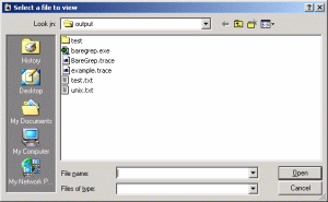 Specifying the file to tail by browsing