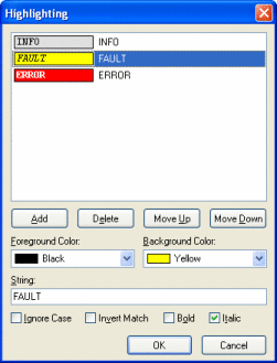 Configurable highlighting