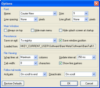 Flexible configuration options and storage