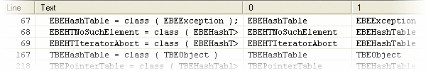 Capturing groups - output into columns