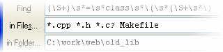 Specify multiple files with wildcards