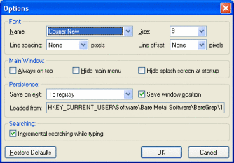Flexible configuration options and storage