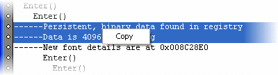 Select output and copy to the clipboard